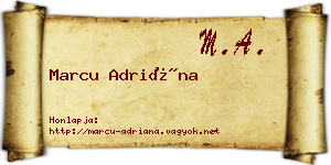 Marcu Adriána névjegykártya